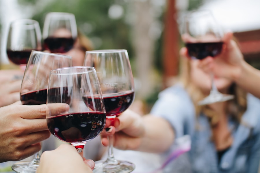 Toasting wine